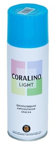 Краска аэрозольная Coralino LIGHT CL1002, декоративная, бирюзовый, 520 мл