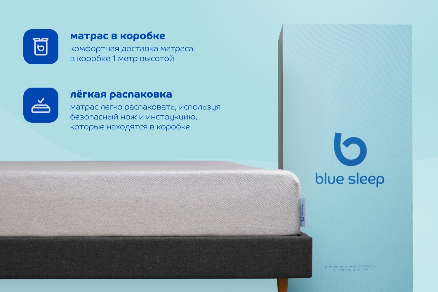 Матрас Blue Sleep Hybrid Duo, 140x200 см, пружинный - фотография № 5