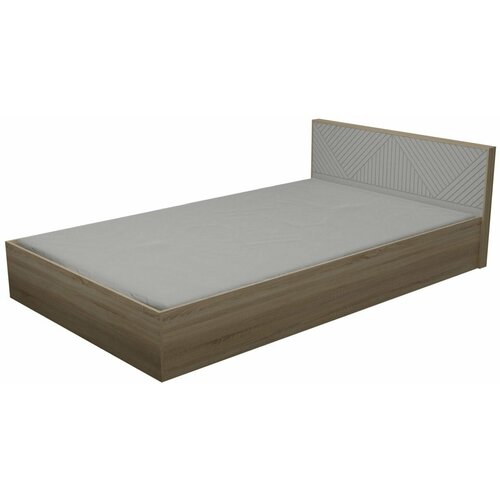 Кровать Копенгаген 14 с настилом ЛДСП Дуб Сонома МДФ Белый мат 14698₽