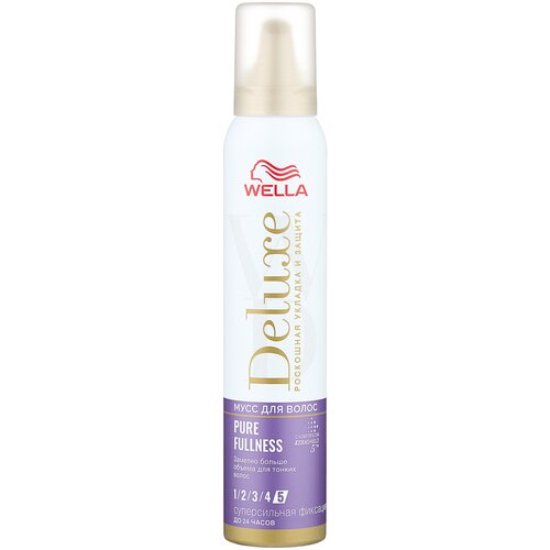 Wella Deluxe мусс для волос Pure Fullness, 200 мл, 160 г