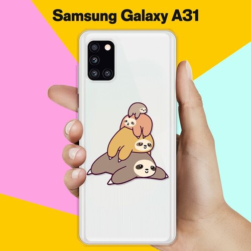 Силиконовый чехол 4 ленивца на Samsung Galaxy A31