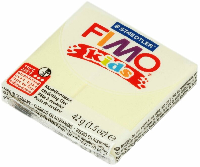 Полимерная глина FIMO kids 42 г перламутровый светло-желтый (8030-106 42 г - фотография № 3