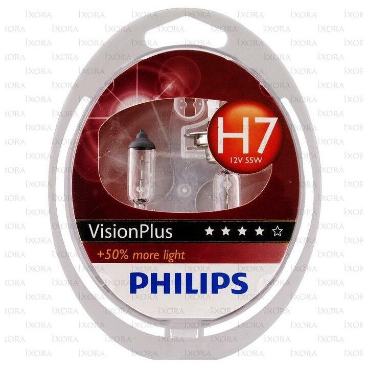 PHILIPS Лампа головного света (VisionPlus) H7 12V 55W Блистер 2 шт. 12972VPS2