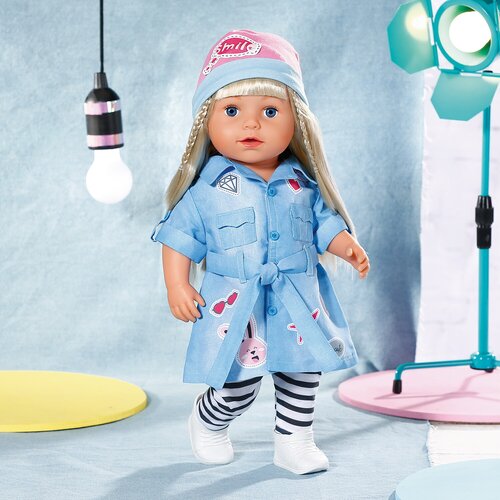 фото Одежда для куклы zapf baby born набор джинсовый для кукол 43 см, коробка zapf creation