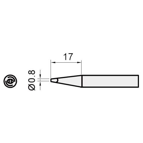 Жало для паяльника 5SI-216N-0.8D жало для паяльника proskit 5si 131 3c