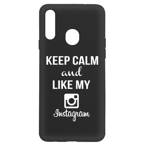 фото Чехол-накладка krutoff silicone case instagram для samsung galaxy a20s (a207) черный krutoff group