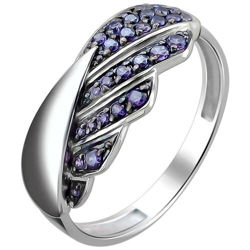 фото Эстет кольцо с 24 фианитами из серебра н12к256238, размер 18