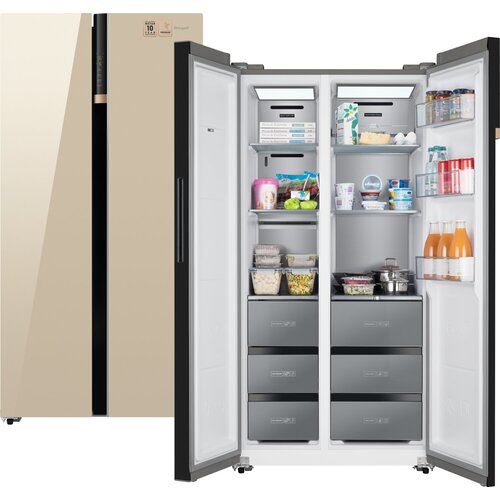 Отдельностоящий холодильник с инвертором Weissgauff Wsbs 590 BeG NoFrost Inverter Premium