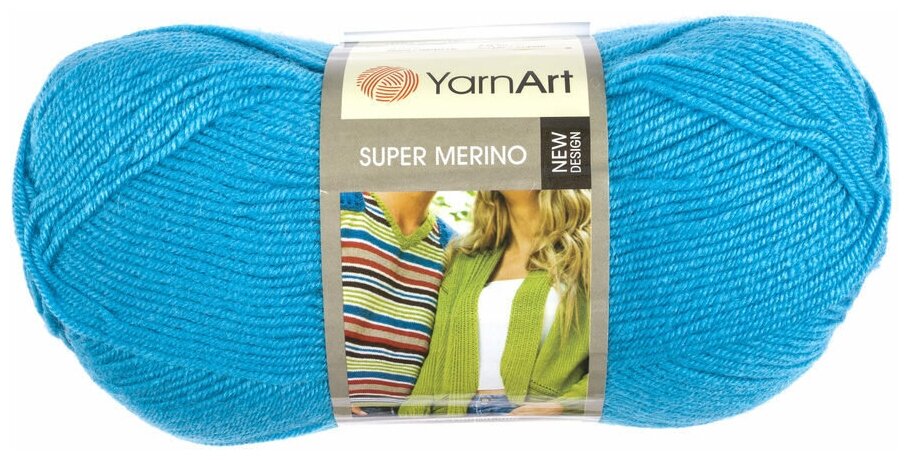 Пряжа Super Merino (1 шт), 300м. 100г, YarnArt, цвет: 235 бирюзовый