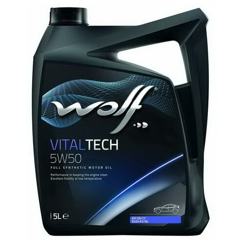 WOLF OIL 8314728 Масло моторное синтетическое Vitaltech 5W-50, 5л 1шт
