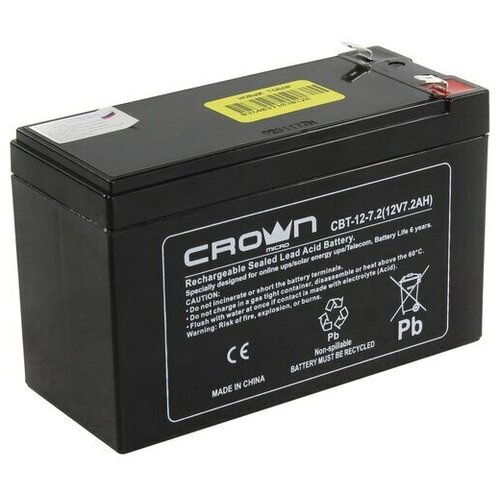 Аккумулятор Crown micro CBT-12-7.2
