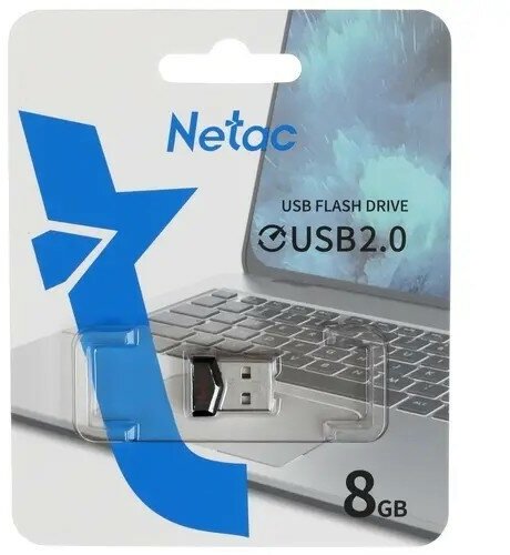 Флешка Netac 8Gb UM81 Ultra Сompact USB 2.0 (NT03UM81N-008G-20BK)