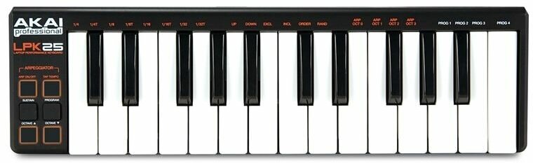 Akai Pro LPK25 миниатюрный MIDI-контроллер