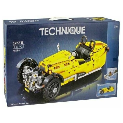 Конструктор TECHNIQUE Ретро машина, сборная машинка 838 деталей