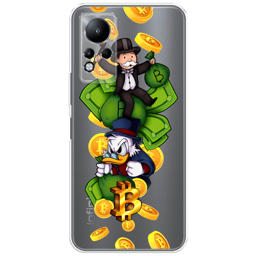 Силиконовый чехол на Infinix Note 12 G88 / Инфиникс Нот 12 G88 Scrooge McDuck and Monopoly, прозрачный силиконовый чехол на infinix note 12 g88 инфиникс нот 12 g88 два китайских дракона прозрачный