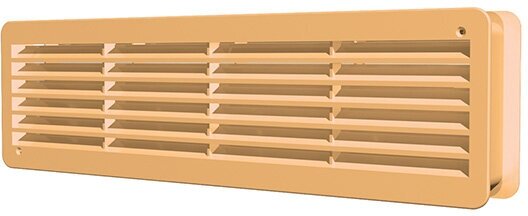 фото Решетка вентиляционная полипропиленовая переточная ERA 450х131 мм бежевая (2 шт.)