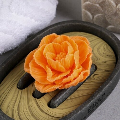 Фигурное мыло Пион оранжевый, 32гр пион набор 3 шт мыло ручной работы сувенирное