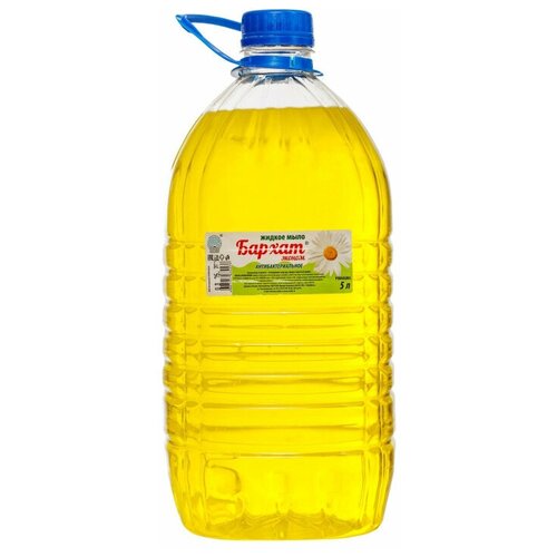 Мыло жидкое Бархат Эконом с антибактериальным эффектом Ромашка 5л.