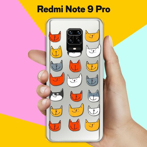 Силиконовый чехол Узор из котов на Xiaomi Redmi Note 9 Pro силиконовый чехол узор из котов на xiaomi redmi note 9s