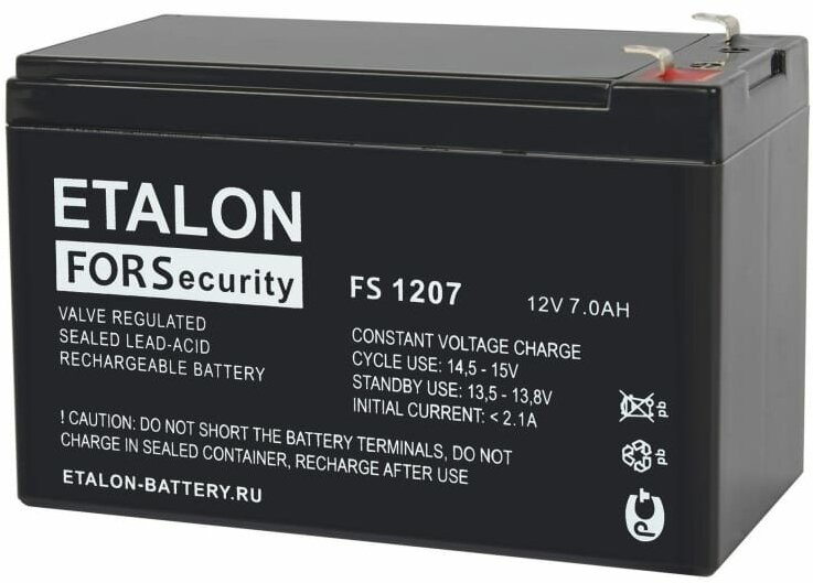 Аккумулятор FS 12В 7Ач (FS 1207) 100-12/007S Etalon battery
