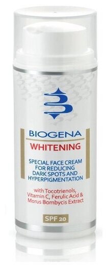 Biogena Whitening / Осветляющий крем SPF20, 50 мл
