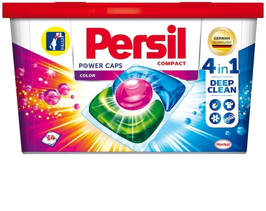 Капсулы для стирки Persil Power Caps 4in1 Color, 14 шт.