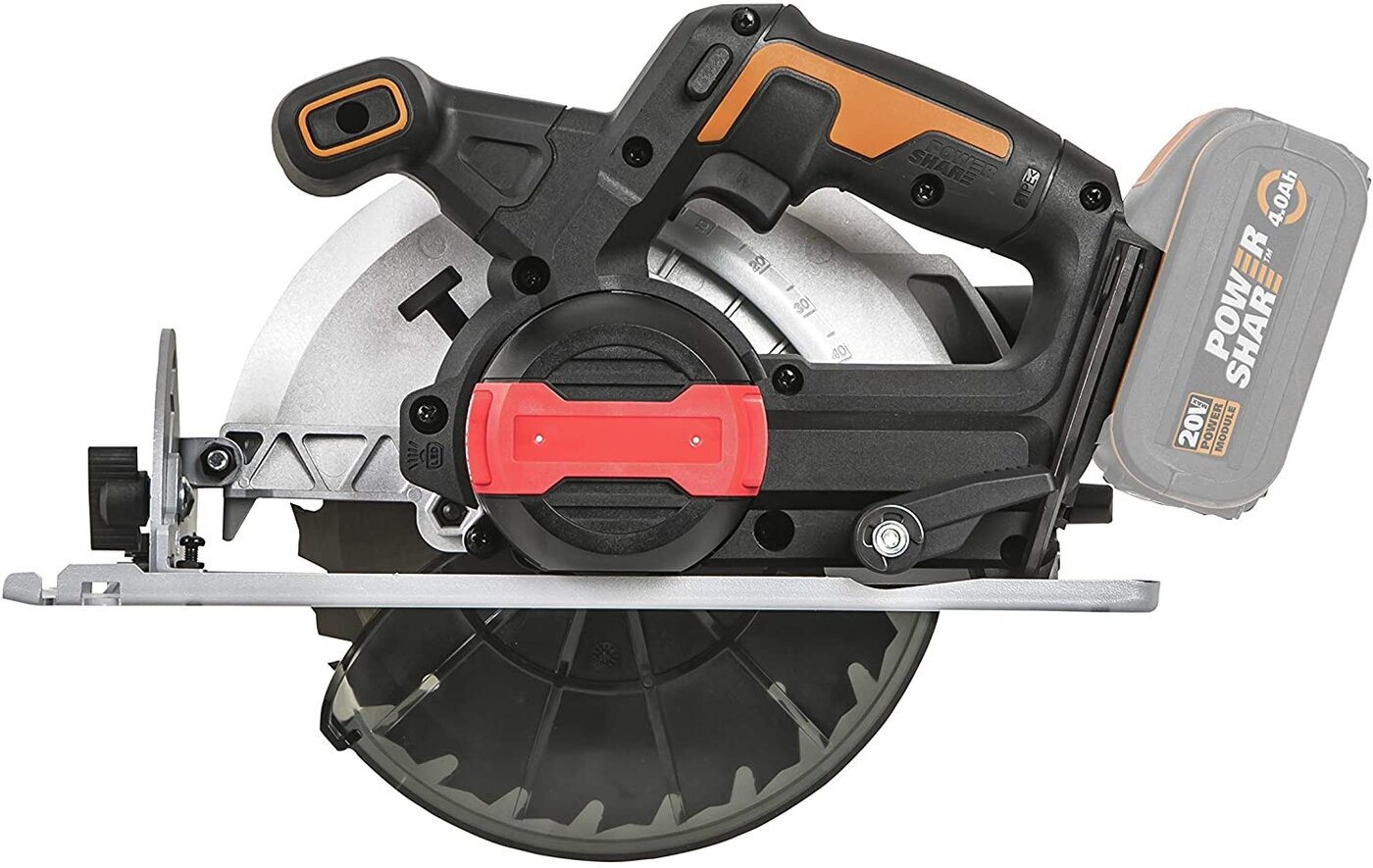 Циркулярная пила аккумуляторная бесщеточная WORX WX520.9, 20В 190 мм, без АКБ и ЗУ, коробка