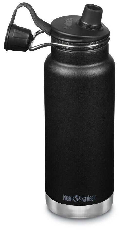 Термобутылка Klean Kanteen TKWide Chug Cap 32oz (946 мл) Black - фотография № 1