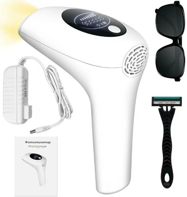 Лазерный фотоэпилятор для волос \ Лазерный эпилятор с функцией охлаждения - фотография № 1