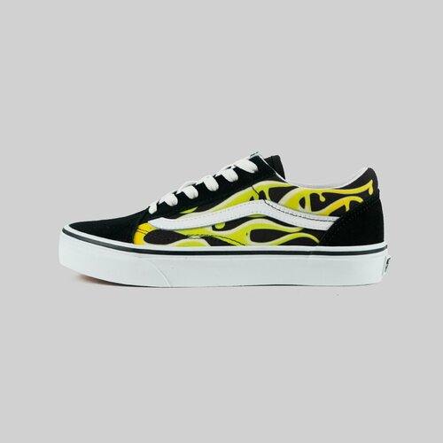 Кеды Vans Old Skool Slime Flame Kids (36 EU / чёрный)