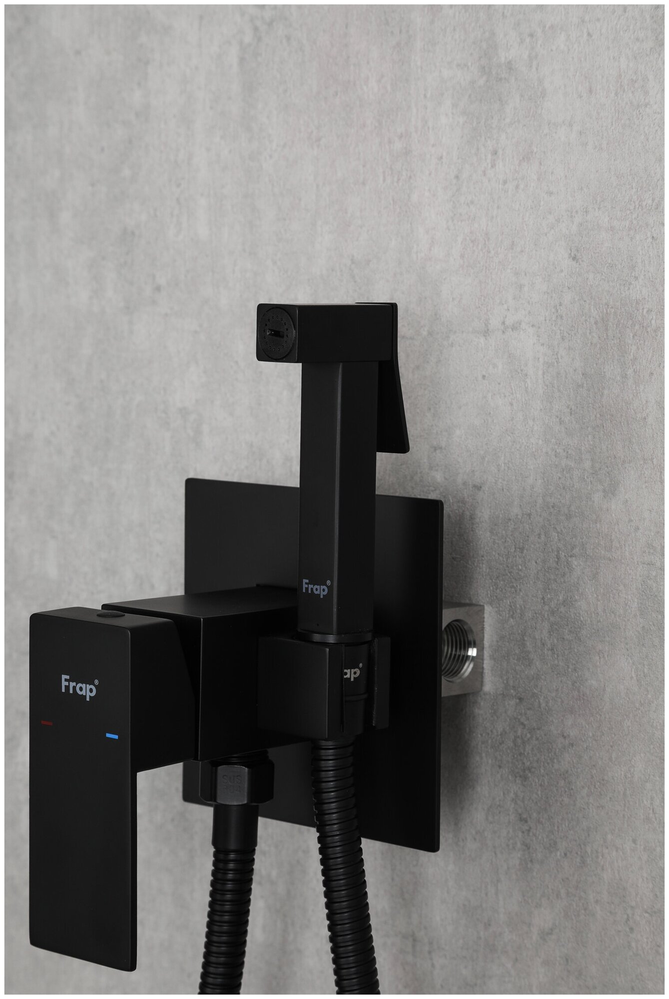 фото Смеситель встраиваемый с гигиеническим душем Frap F72802-6