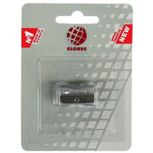 Точилка GLOBUS 1 отверстие металлическая 2 шт 262₽