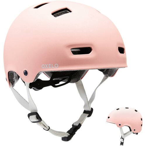 фото Шлем защитный для детей h mf500 розовый, размер: xs/48-52 см decathlon oxelo х