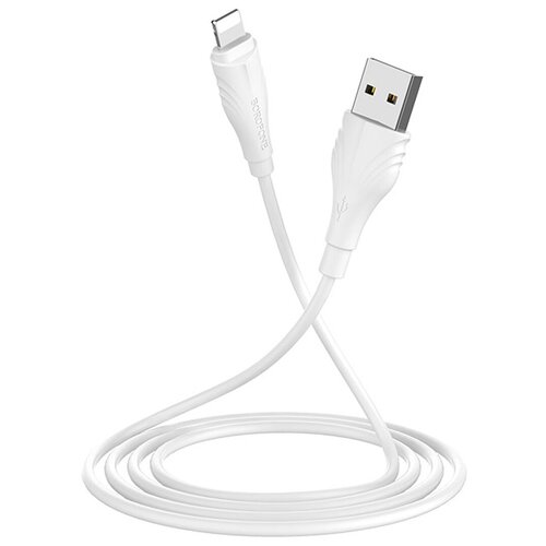 Кабель Lightning(8-Pin) - USB Borofone BX18 Optimal white 2м для iPhone & iPad