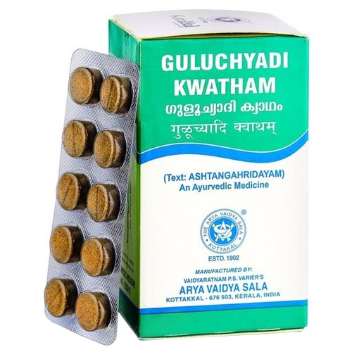 Таблетки Kottakkal Ayurveda Guluchyadi Kwatham, 60 г, 60 мл, 100 шт.