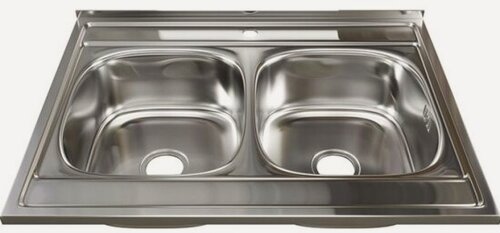 Изображение товара Кухонная мойка Mixline 60х80 (0,6) 2-х чаш вып 3 1/2 18см с сифоном