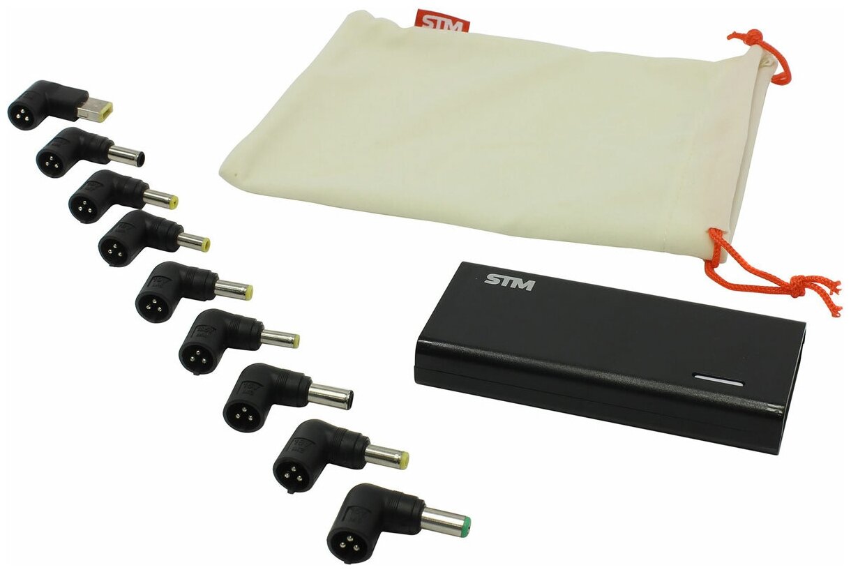 Адаптер питания STM автомобильный для ноутбуков SLU65, 65W, USB (2.1A) Slim design
