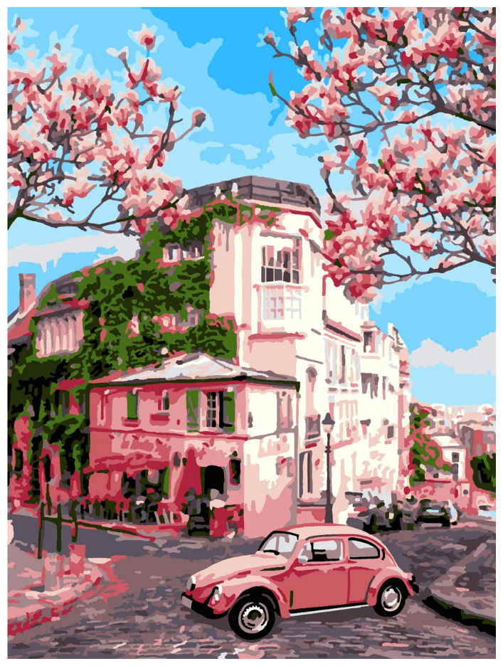 Картина по номерам на картонной основе LORI Розовое настроение 38х28,5 см, Им-Кпн-053