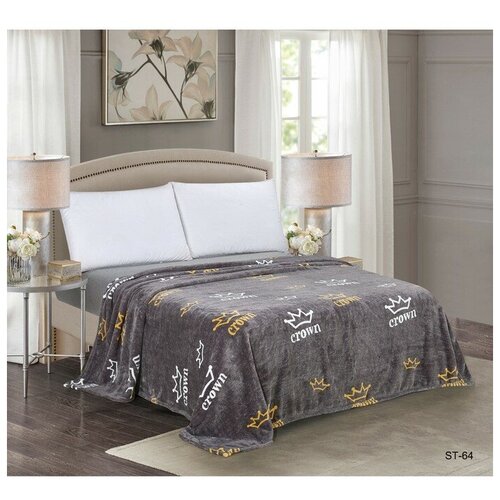 Плед 180х200см, велсофт, 280г/м 100% полиэстер