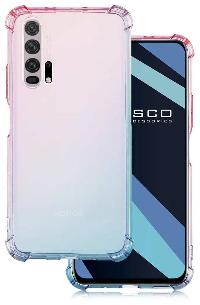 Противоударный силиконовый чехол ROSCO для Honor 20 Pro (Хонор 20 Про) с усиленными углами