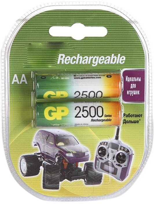 Аккумулятор 2500 mAh GP 250AAHC-2DECRC2 AA 2 шт - фото №17