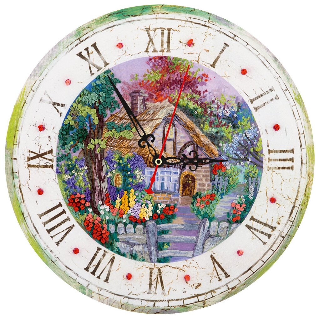 Набор для вышивания "PANNA" "Живая картина" JK-2107 ( ЖК-2107 ) "Часы с домиком"
