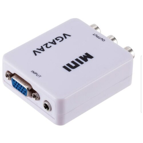 Mini VGA to AV конвертер переходник vga av rca тюльпаны для телевизоров мониторов проекторов