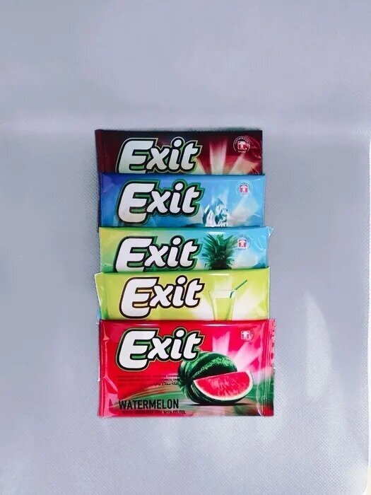 Жевательная резинка EXIT MIX 11гр (1 упаковка * 5шт) пластинки Ассорти - фотография № 2