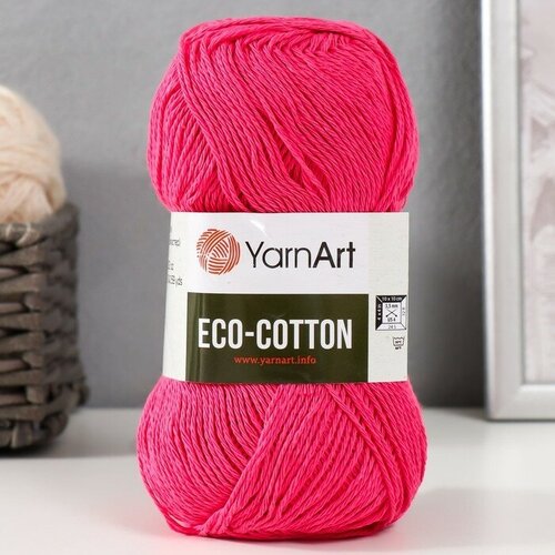 Пряжа YarnArt Eco-Cotton 80% хлопок, 20% полиэстер 220 м, 1 шт, 100 г, 803 малина (9554819)