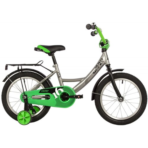 Детский велосипед Novatrack Vector 16, год 2022, цвет Серебристый