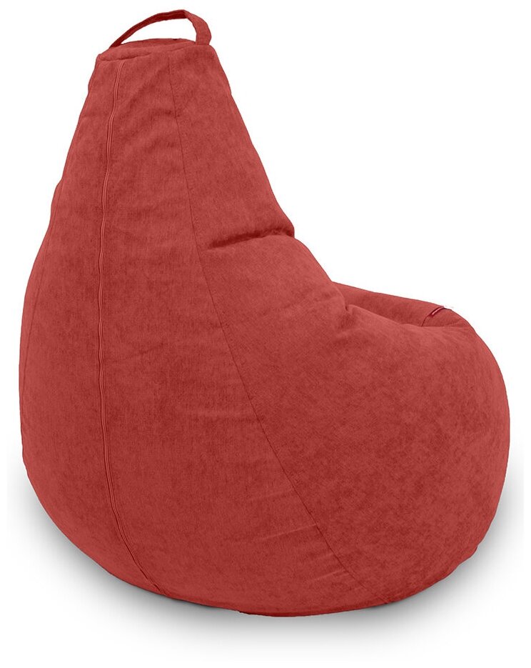 Бескаркасное кресло мешок boss Lounge Red XXL Шенилл - фотография № 6