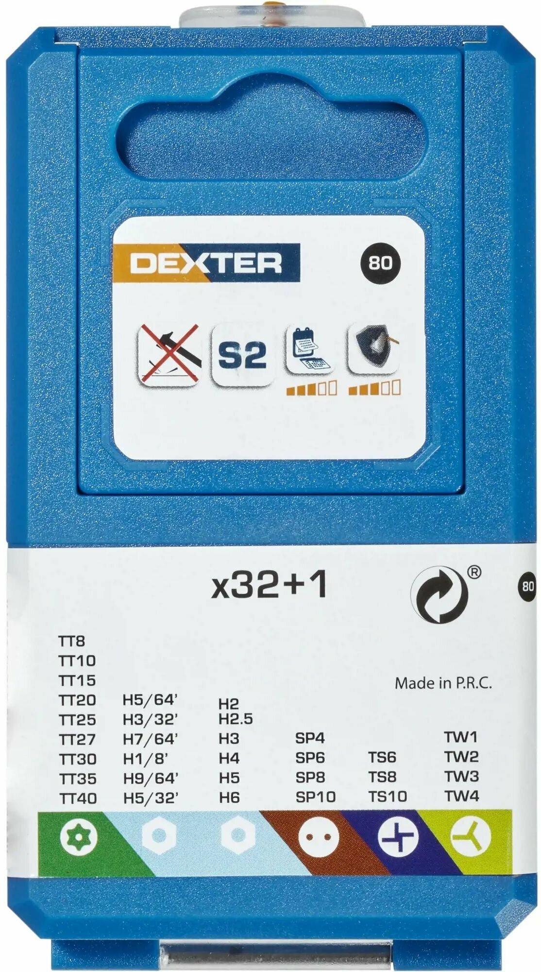 Набор бит с держателем Dexter XM80DT-3, 32 шт. - фотография № 2