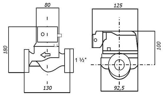 Насос циркуляционный TRS25/6 (180мм) (обмотка сплав) с гайками и кабелем PUMPMAN