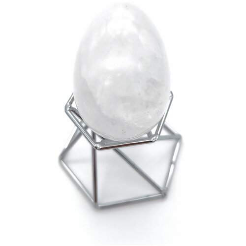 Яйцо из натурального камня белого кварца 50 мм